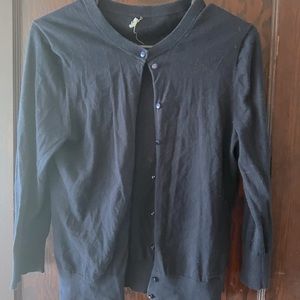J. Crew Clare cardigan, navy, medium
